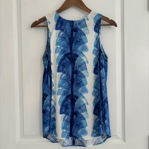 Marie Oliver Tank Top Tie Dye Blue White